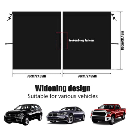 Sun Shade Car Privacy Curtains Car Divider Curtain between Rear Seat Auto Blackout Curtains for Kids Baby Travel Nap Sleeping